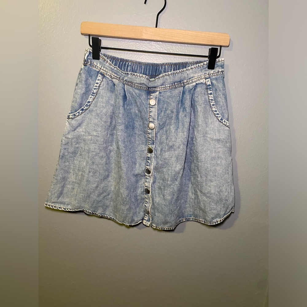 Skies Are Blue Denim Skirt- XS